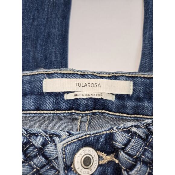 Tularosa Penelope Mid-Rise Flare Jeans W29 Blue Pockets CLEAN Made in USA - Picture 5 of 16